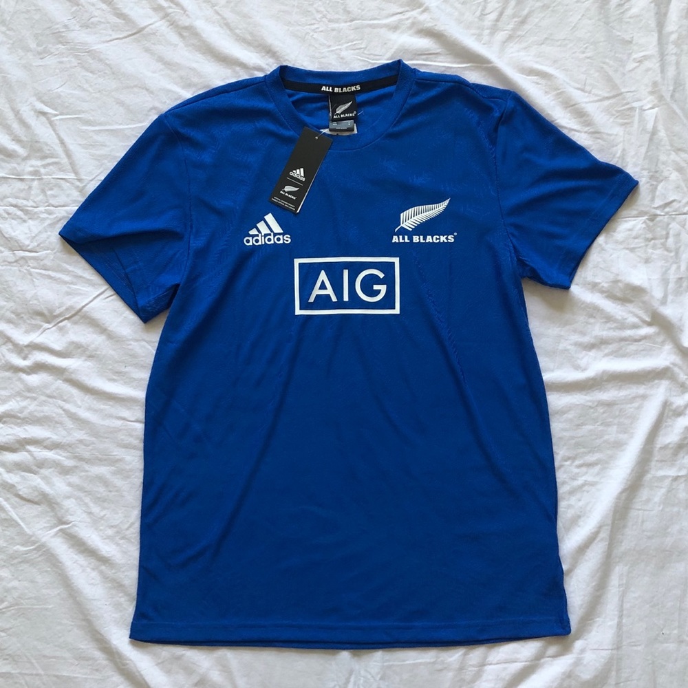 NWT Adidas NZ All Blacks New Zealand Rugby Shirt M